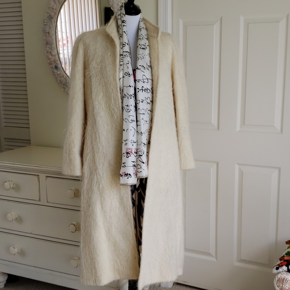 Jaeger of London Vintage mohair Cream Coat S/M